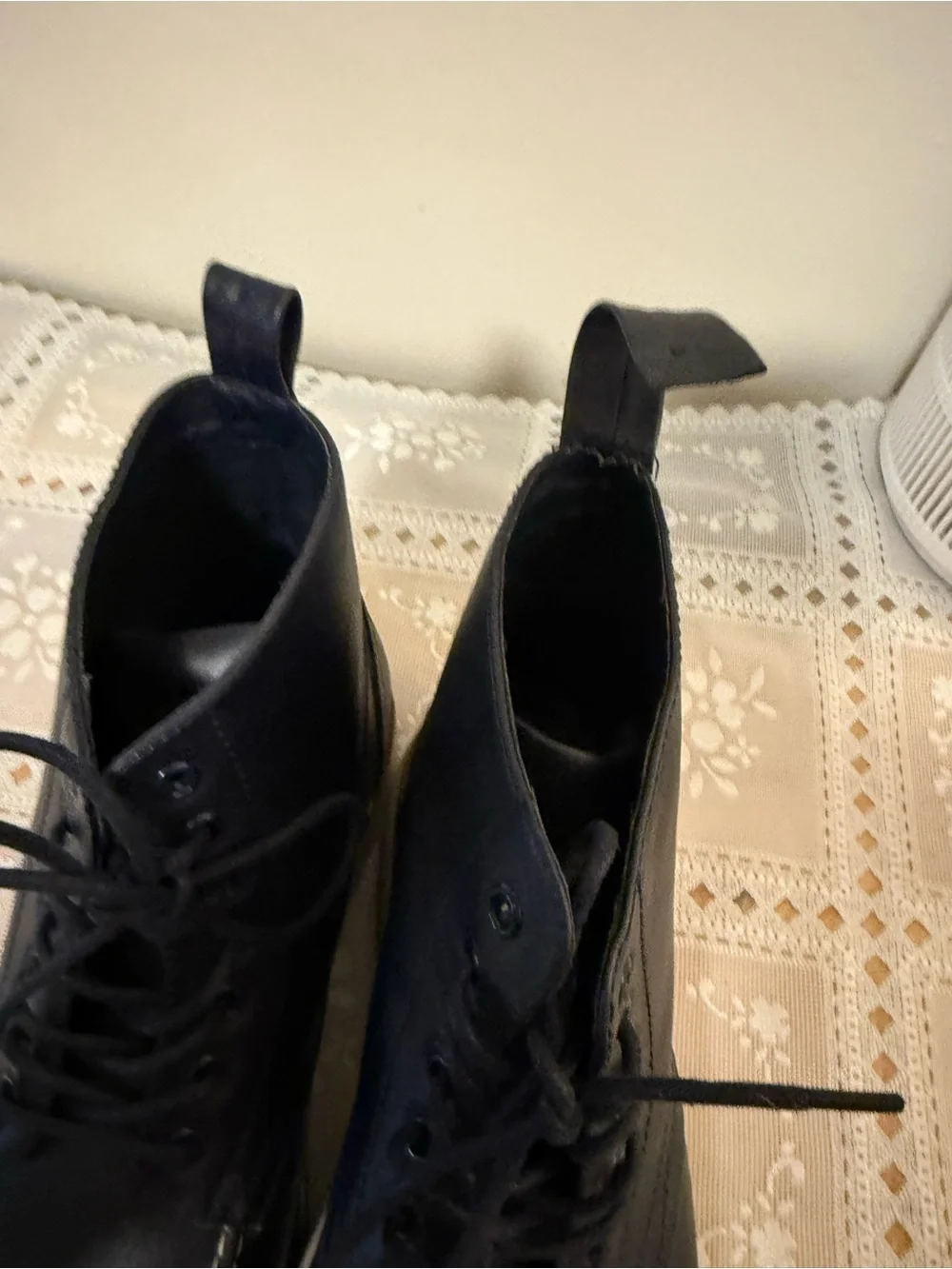 Men's Blue Lace-Up Leather Moc Toe Boots
